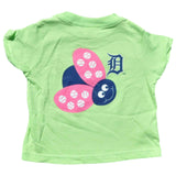 Detroit Tigers Saag Limettengrünes Schmetterlings-Baumwoll-T-Shirt für Kleinkinder und Mädchen – sportlich