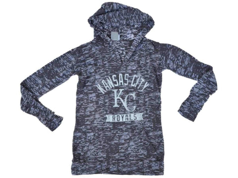 Kansas city royals saag ungdom flickor grå utbränd tröja hoodie t-shirt - sporting up