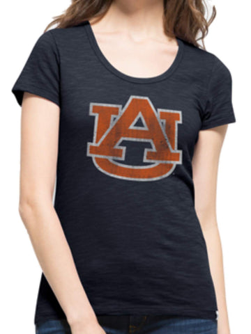 Auburn tigers 47 märke kvinnor höst marinblå scoop neck scrum t-shirt - sporting up