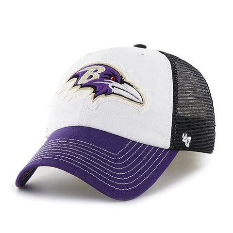 Kaufen Sie Baltimore Ravens 47 Brand Tri-Tone Privateer Closer Mesh Flexfit Slouch Hat Cap – sportlich