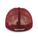 San Francisco 49ers 47 Brand Tri-Tone Privateer Closer Flexfit Slouch Hat Cap - Sporting Up
