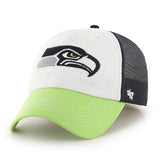 Seattle Seahawks 47 Brand Tri-Tone Privateer Closer Mesh Flexfit Slouch Hat Cap - Sporting Up