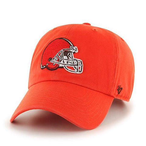 Shop Cleveland Browns 47 Brand Orange Thunder Clean Up Adjustable Slouch Hat Cap - Sporting Up