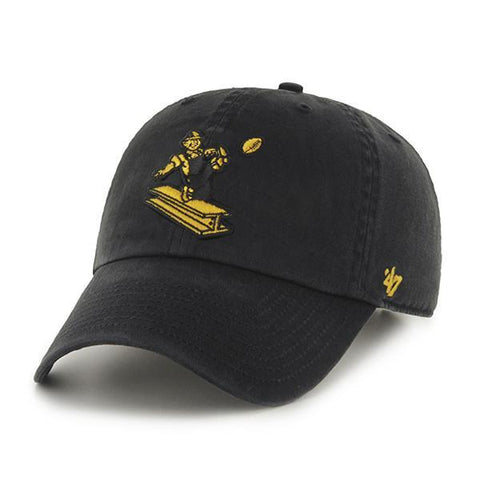 Pittsburgh Steelers 47 Brand Black 1962 Legacy Clean Up Adjustable Hat Cap