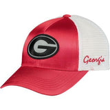 Georgia Bulldogs TOW Women Red White Satina Mesh Adjustable Strap Hat Cap - Sporting Up
