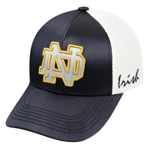 Shop Notre Dame Fighting Irish TOW Women Navy White Satina Mesh Adjustable Hat Cap - Sporting Up