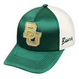 Baylor Bears TOW Women Green White Satina Mesh Adjustable Strap Hat Cap - Sporting Up