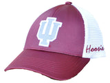 Indiana Hoosiers TOW Women Dark Red White Satina Mesh Adjustable Strap Hat Cap - Sporting Up