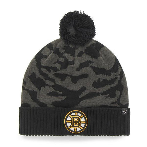 Shop Boston Bruins 47 Brand Charcoal Black Twenty Nine Cuffed Beanie Hat Cap - Sporting Up