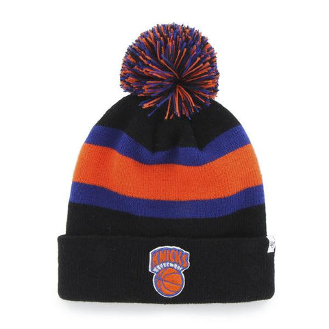 Shop New York Knicks 47 Brand Black Breakaway Retro 1964 Poofball Beanie Hat Cap - Sporting Up
