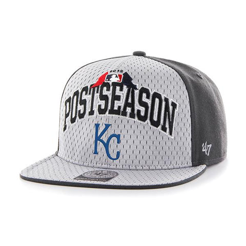 Kansas city royals 47 varumärke 2015 efter säsongens slutspel officiell hattmössa på fältet - sportig
