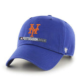New York Mets 47 Brand 2015 MLB Postseason Playoffs Blue Relax Adj Hat Cap - Sporting Up
