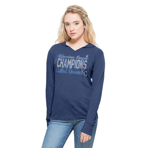 Kansas City Royals 47 Brand 2015 Al Central Champions Damen-Kapuzenshirt mit V-Ausschnitt – sportlich