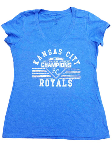 Kansas City Royals 2015 AL Central Division Champions Women Sequin T-Shirt - Sporting Up
