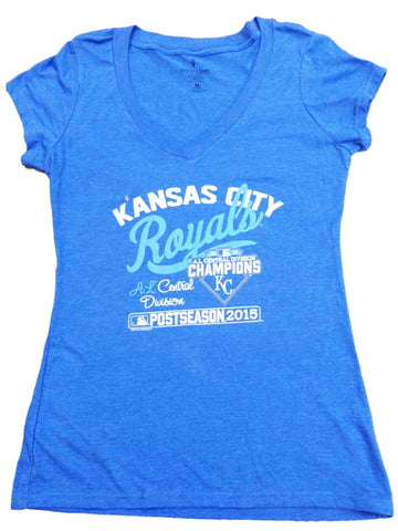 Kansas City Royals 2015 AL Central Division Champs Women Postseason T-Shirt - Sporting Up