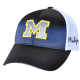 Michigan Wolverines TOW Women Navy White Satina Mesh Adjustable Strap Hat Cap - Sporting Up