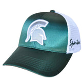Michigan State Spartans TOW Women Green Satina Mesh Adjustable Strap Hat Cap - Sporting Up