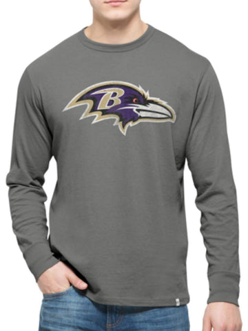 Shop Baltimore Ravens 47 Brand Wolf Grey Long Sleeve Cotton Flanker T-Shirt - Sporting Up