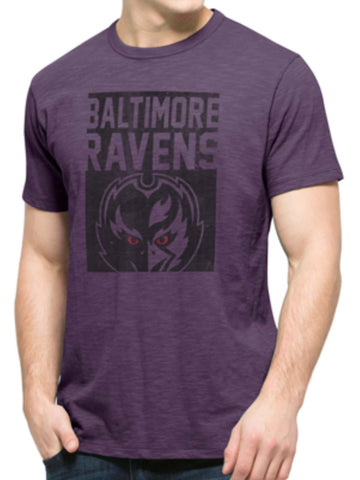 Shoppen Sie das lila Scrum-T-Shirt aus weicher Baumwolle mit Blocklogo der Marke Baltimore Ravens 47 – sportlich