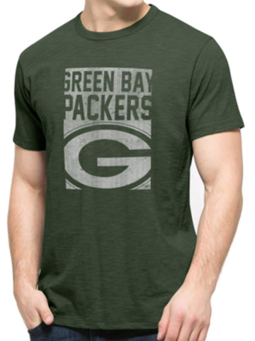 Green bay packers 47 märken grön block logotyp mjuk bomull scrum t-shirt - sportig upp