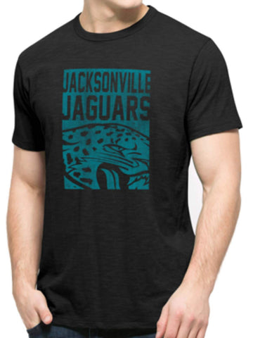 Jacksonville Jaguars 47 Brand Black Block Logo Soft Cotton Scrum T-Shirt - Sporting Up