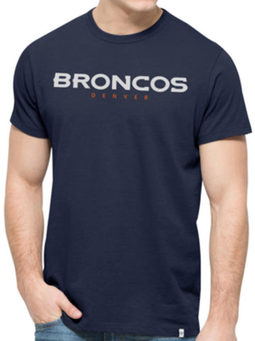 Shop Denver Broncos 47 Brand Midnight Navy Crosstown MVP Soft Cotton T-Shirt - Sporting Up