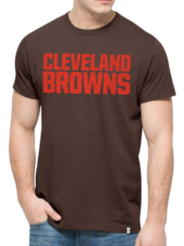 Shop Cleveland Browns 47 Brand Brown Crosstown MVP Soft Cotton T-Shirt - Sporting Up