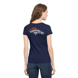 Denver Broncos 47 Brand Damen Marine MVP Flanker T-Shirt mit V-Ausschnitt – sportlich