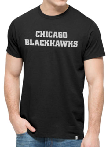 Tiefschwarzes Crosstown MVP-Flanker-T-Shirt der Marke Chicago Blackhawks 47 – sportlich