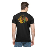 Chicago Blackhawks 47 Brand Jet Black Crosstown MVP Flanker T-Shirt - Sporting Up