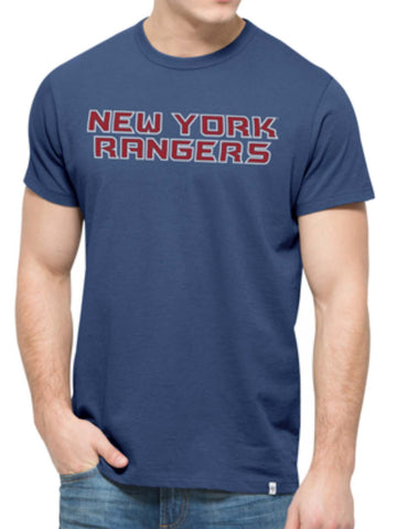 New York Rangers 47 Brand Bleacher Blue Crosstown MVP Flanker T-Shirt – sportlich