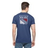 New York Rangers 47 Brand Bleacher Blue Crosstown MVP Flanker T-Shirt - Sporting Up
