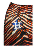 Houston astros zubaz azul marino naranja estilo vintage pantalones de cebra a rayas - sporting up
