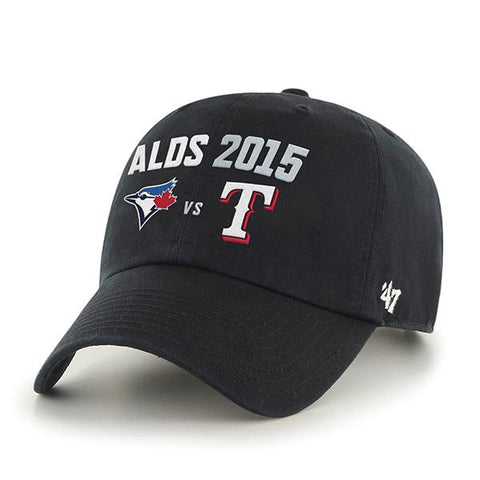 Shoppen Sie die Toronto Blue Jays Texas Rangers 47 Brand 2015 Postseason Alds Adjust Hat Cap – sportlich