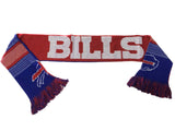 Buffalo Bills FC Blue Red Reversible Split Logo Acrylic Knit Winter Scarf - Sporting Up