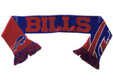 Buffalo Bills FC Blue Red Reversible Split Logo Acrylic Knit Winter Scarf - Sporting Up