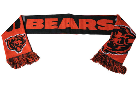 Shop Chicago Bears FC Navy Orange Reversible Split Logo Acrylic Knit Winter Scarf - Sporting Up