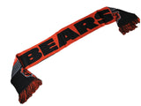 Chicago Bears FC Navy Orange Reversible Split Logo Acrylic Knit Winter Scarf - Sporting Up