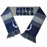 Bufanda de invierno de punto acrílico con logo dividido reversible de los Indianapolis Colts fc azul marino - sporting up