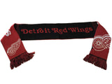 Detroit Red Wings FC Red Reversible Split Logo Acrylic Knit Winter Scarf - Sporting Up