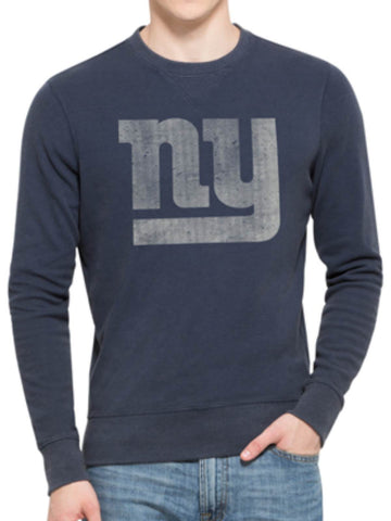 Shop New York Giants 47 Brand Blue End-Grain Crew Thermal Long Sleeve T-Shirt - Sporting Up