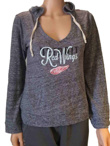 Detroit Red Wings Saag Femmes Gris Pull à capuche léger Sweat-shirt - Sporting Up