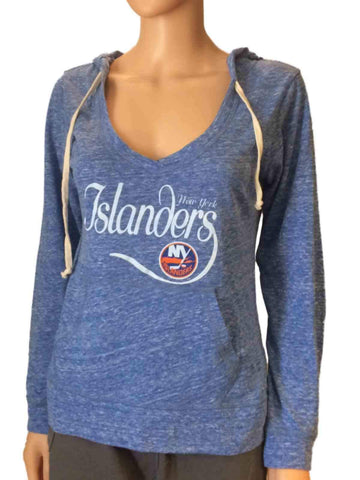 Shop New York Islanders SAAG Women Blue Lightweight Pullover Hoodie Sweatshirt - Sporting Up