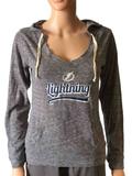 Shop Tampa Bay Lightning SAAG Women Gray Lightweight Pullover Hoodie Sweatshirt - Sporting Up