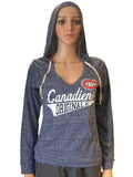 Montreal Canadiens Saag Damen-Sweatshirt, leicht, Marineblau, mit Kapuze – sportlich