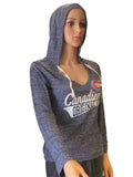 Montreal Canadiens Saag Damen-Sweatshirt, leicht, Marineblau, mit Kapuze – sportlich