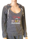 Chicago Blackhawks SAAG Women Gray Lightweight Pullover Hoodie Sweatshirt - Sporting Up