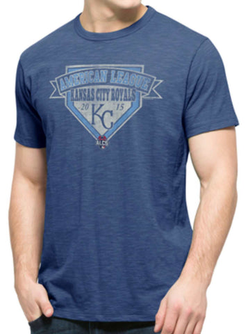 Shop Kansas City Royals 47 Brand 2015 MLB Postseason ALCS Blue Scrum T-Shirt - Sporting Up