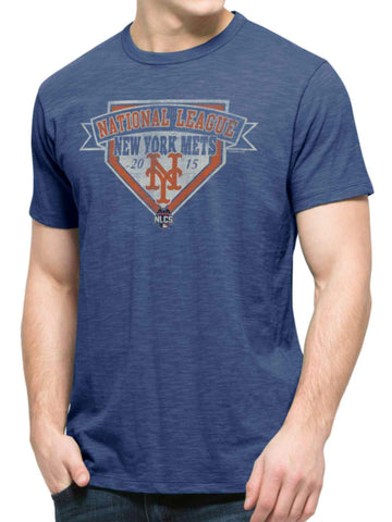 Shop New York Mets 47 Brand 2015 NLCS MLB Postseason Blue Scrum T-Shirt - Sporting Up