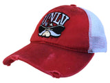 UNLV Runnin Rebels Retro Brand Red Worn Mesh Vintage Adjust Snapback Hat Cap - Sporting Up